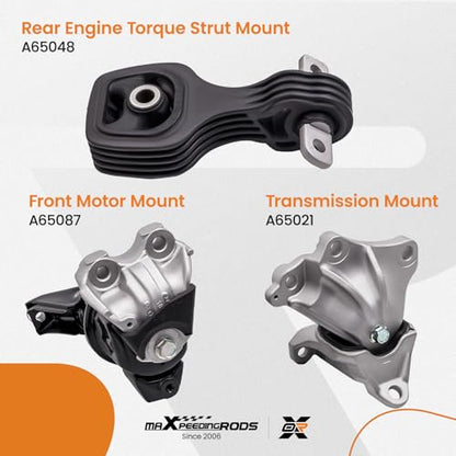 maXpeedingrods 3PCS Engine Motor & Trans Mount Set Kit for Honda Civic - size: for Honda Civic L4 1.8L 2012 -2013