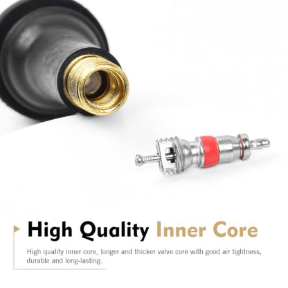 20PCS TR413 Tire Valve Stems, Rubber Snap-in Valve Stem, Tubeless Valve Stem Replacement for Standard 0.453" Rim Hole, Universal for Cars, Auto, SUV, ATV, Lawn Mower, Truck
