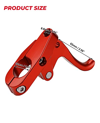 KEMIMOTO Finger Throttle Compatible with Wave Runner Jet Ski Sliver Red Aluminum Alloy - color: Red