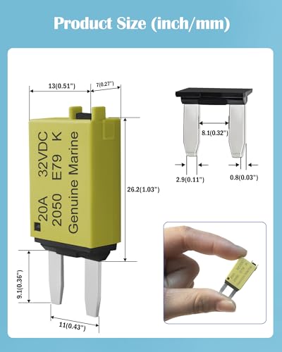ATM Manual Resettable Fuse Low Profile Mini Blade Fuses 5A 6A 7.5A 10A 15A 20A 25A 30A Amp Automotive Circuit Breaker Fuses Reset Fuses Assortment Kit Boat Marine RV Car Truc DC 12V 28 Volts - style: Manual-Mixed set