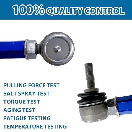 2Pcs 9.84-11.81' 250-300mm M10 Modified Adjustable Stabilizer Sway Bar Link - size: Front-9.84-11.81Inch-M10