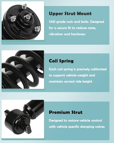 SCITOO Front Complete Shock and Strut Assembly fit 2014 for Ford for F-150 - size: Front Struts