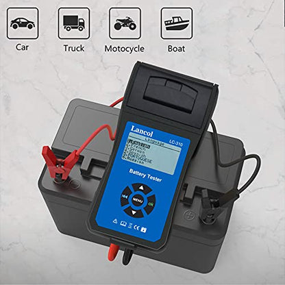 Lancol Car Battery Tester with Printer 12V Automotive Load Tester Alternator Tester Auto Digital Analyzer Tool Charging Cranking System Tester for Car Truck Motorcycle ATV SUV Boat Yacht
