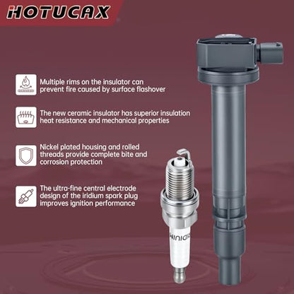 UF323 Ignition Coils & Spark Plugs Tune Up Kit, 4 Pack - size: UF323 & Spark Plugs