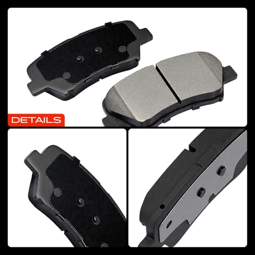 A-Premium Front and Rear Ceramic Brake Pads Compatible with Hyundai & Kia