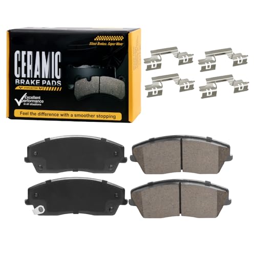 D1056 Front Ceramic Brake Pad Set Fit For Dodge Charger 2007-2010 (AWD/RWD,2.7L,SE),Charger 2006-2007 Base,For Magnum 2005-2006,2008 (SE),Challenger 2012-2013 SXT,Chrysler 300 2008-2009 LX - style: HZ1056