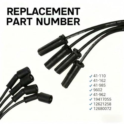 Spark Plug Wire Kit 9748HH & 41-962 Plugs for Chevy GMC Hummer 88862122
