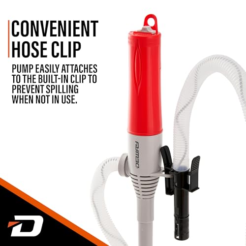Deway Stick Fuel Pump, Auto-Stop + Beep Alert, 15in, D-Battery, 2.4 GPM - style: Auto-Stop w/ Beep