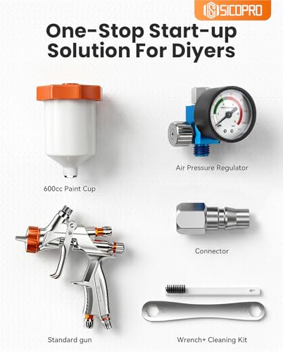Professional LVLP Spray Gun, Automotive Paint Gun - color: Orange
