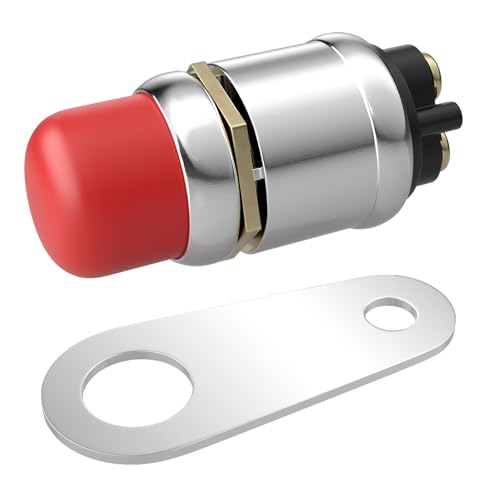 BFXM Push Button Starter Switch, 12V 50A Momentary Push Button Switch - color: red-1