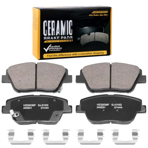 D1444 Front Brake Pad Set Fit For Kia Optima 2014-2015 EX/SX, Optima 2011-2013 2.4L EX,Optima 2011-2015 LX,Optima 2011-2012 Hybrid,For Hyundai Sonata 2011-2014,Sonata 2015 Hybrid Limited - style: HZ1444
