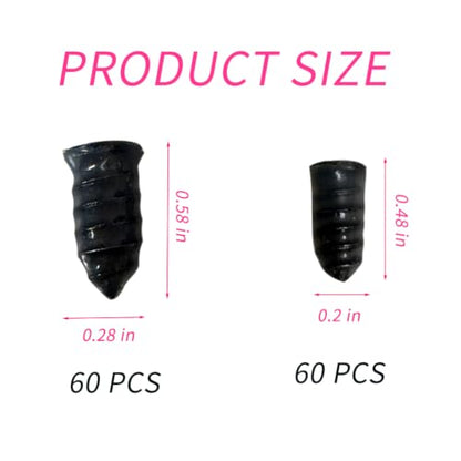 120Pcs Vacuum Tire Rubber Screws for Tire Repair Rubber Nail Kit - size: 120pcs Tire Repair Nails