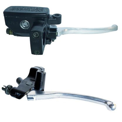 Left & Right Brake Master Cylinder Clutch Levers Compatible with Honda VT600 VT750 VF750 VT1100 VT1300 VTX1300 Part # 45510-MFR-305 53172-MR1-000 53178-MAH-000 Black & Chrome - color: Black & Chrome