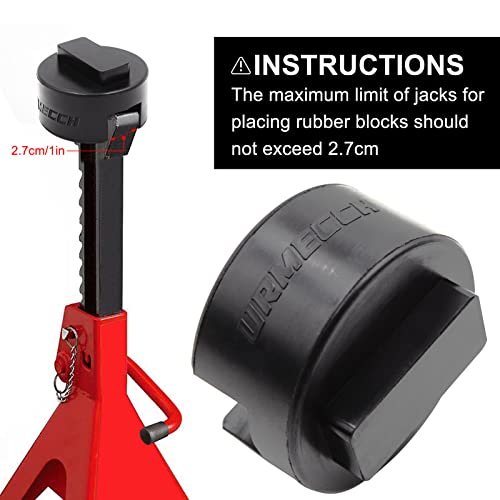 Universal BMW & Mini Jack Adapter - Slotted Rubber Square Polyurethane Jack Pad Frame Rail Protector (2 Pack)