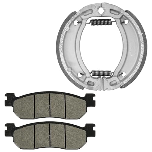 Caltric Front Brake Pads & Rear Shoes Compatible with Yamaha Tw200 Trailway 200 2000-2016