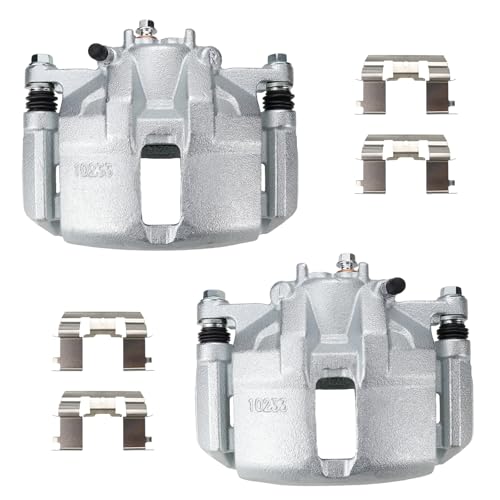 2pc Front Disc Brake Caliper Assembly with Bracket Replaces 19-B1460 - size: 19-B1460+19-B1461