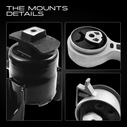 3PCS Engine Motor & Transmission Mount Set Compatible with Ford Fusion 2.5L 2010-2012 / Mercury Milan 2.5L 2010-2011 with Automatic Transmission Mount for A4431 A5556 A5740 3285 3216 3366 - size: 2010-2012 Fusion 2.5L