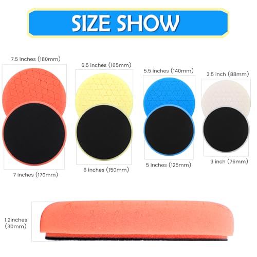 IPELY 6 Pcs Buffing Pads, Polishing Pads, Buffer Pads for Polishing and Waxing - size: 3 Inch