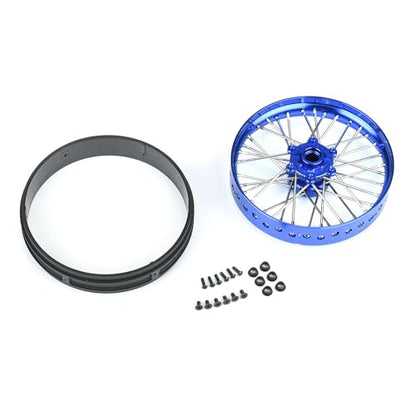 Pro-Line Racing 1/4 Pro-Spec Aluminum V2 Bead Front Wheel Assembled Blue Promoto-MX PRO283600T1