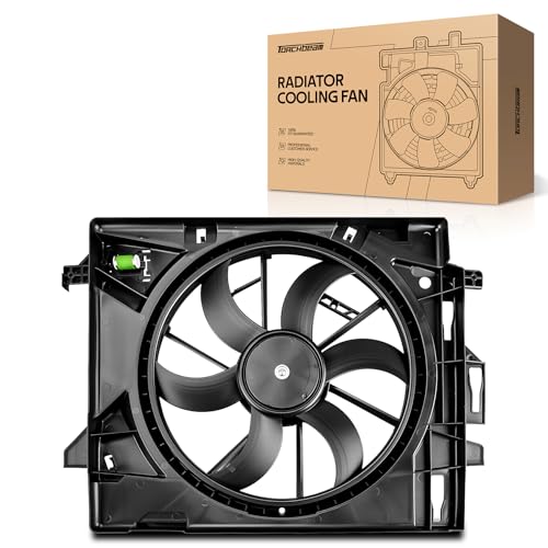 Torchbeam Engine Cooling Radiator Fan Assembly for Chrysler Town & Country 2008-2010,for Dodge Grand Caravan 2008 2009 2010 Radiator Cooling Fan Kit Replacement 621028 - size: 2008-2010 Grand Caravan 3.3L; Town & Country 3.3