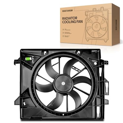 Torchbeam Engine Cooling Radiator Fan Assembly for Chrysler Town & Country 2008-2010,for Dodge Grand Caravan 2008 2009 2010 Radiator Cooling Fan Kit Replacement 621028 - size: 2008-2010 Grand Caravan 3.3L; Town & Country 3.3