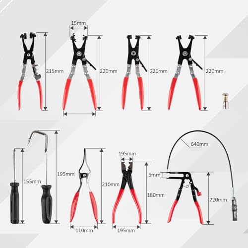 9PCS Hose Clamp Pliers Set, Hose Clamp Removal Tool for Automotive