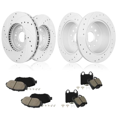 Betthand Brakes and Rotors Fit for 2001-2005 Lexus IS300, 3L 4L L6 V8 - size: 96473*2+96760*2+D619-7495+D771-7638