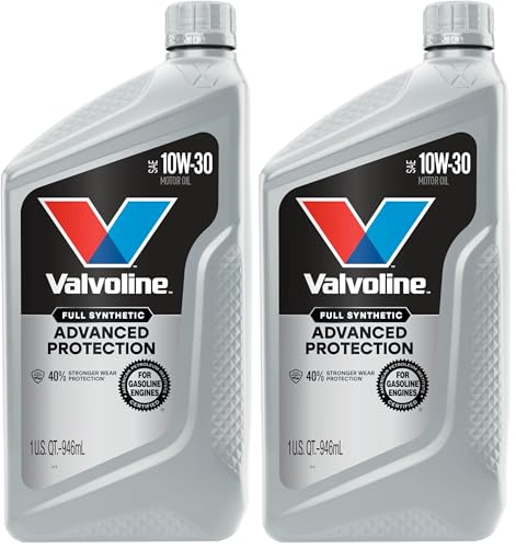 Valvoline Full Synthetic Motor Oil, 10W-30 | 1 QT | Pack of 2 | Advanced - size: 1 QT (Pack of 2), style: Advanced Protection