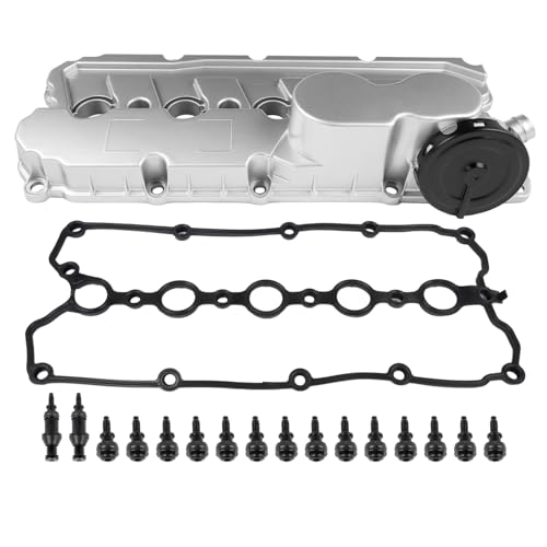 Aluminum Valve Cover w/Gasket & Bolts Replacement for 2005-2018 VW Jetta Passat Rabbit Golf Beetle 2.5L 07K103469L 07K103469F 07K103469D