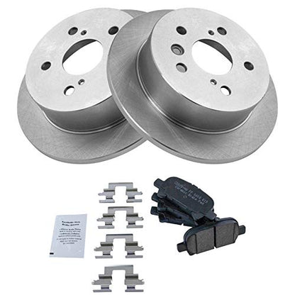 TRQ Rear Ceramic Brake Pad and Rotor Set - style: BKA10921
