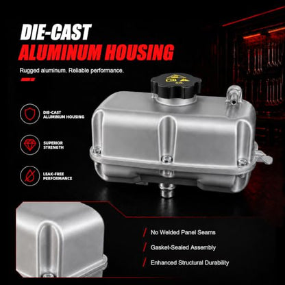 One-Piece Cast Aluminum Coolant Reservoir Expansion Tank for Jeep - size: 68364312AC