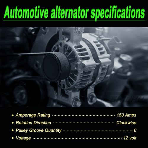 Alternator 150A fit 13-16 Hyundai Santa Fe Sport 14 Sonata 2.0L 2.4L - size: 2013-2016 Santa Fe