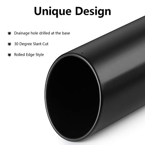 Exhaust Tip 4" Inlet to 7" Outlet, A-KARCK 4" Inlet 18" Long Exhaust Tailpipe Tip Black Coating Stainless Steel Bolt On Design - size: 4" to 7", 18" long, style: Black