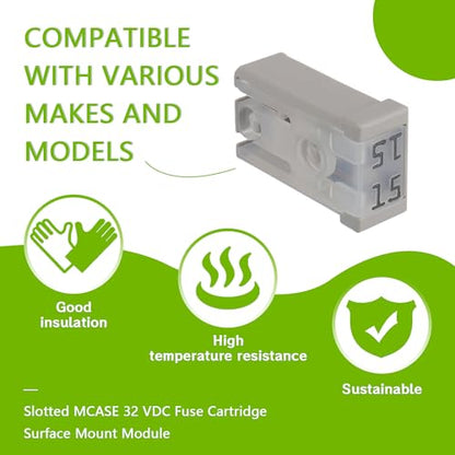 15A 32V Mini Slotted Automotive MCASE Shaped Cartridge Fuse Kit(Pack of 6pcs,15A) - style: 15A