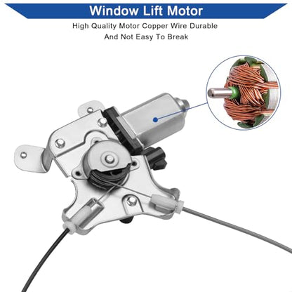 Obaee Window Regulator with Motor Rear Right Passenger Side, OE 741-391 - size: Rear Right Passenger Side