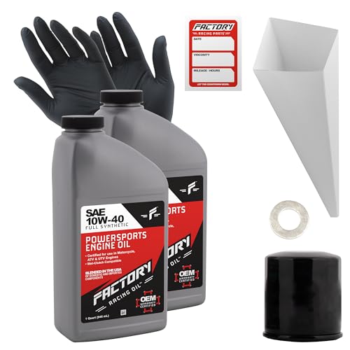 Factory Racing Parts Oil Change Kit compatible with Kawasaki Prairie KLE650