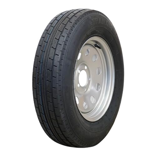 Trailquest ST205/75R15 Radial Trailer Tire and Wheel Assembly, 5 Lug