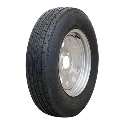 Trailquest ST205/75R15 Radial Trailer Tire and Wheel Assembly, 5 Lug
