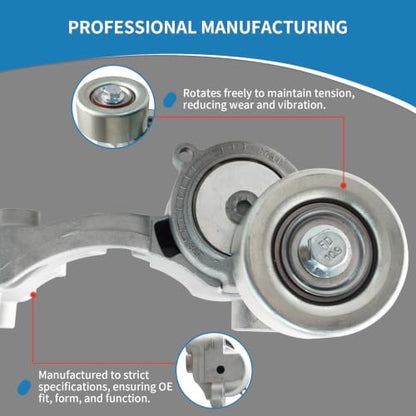 38410 Engine Belt Tensioner Serpentine Belt Drive Idler Pulley Kit - size: 90K-38410