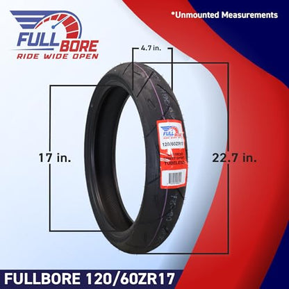 FULL BORE M1 Front Rear Motorcycle Tire Set 120/60ZR17 190/55ZR17 2 Pack - size: 190/55ZR17/ 120/60ZR17