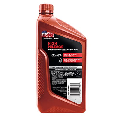 Valvoline Motor Oil, 5W-30, 1 QT Pack of 2 | High Mileage | Synthetic Blend | MaxLife Technology - size: 1 qt (Pack of 2), style: High Mileage