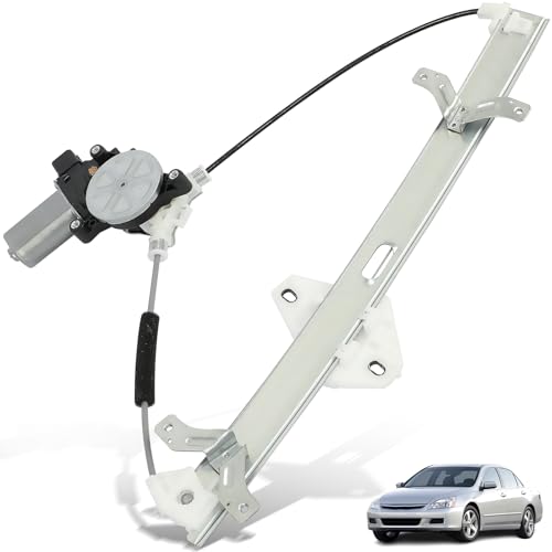 741-306 Front Driver Left Side Power Window Regulator with Motor Assembly Fit for 2003-2007 Honda Accord (Sedan 4-Door Only) - size: 741-306
