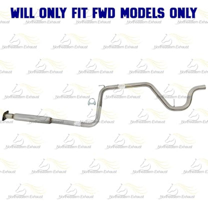 Exhaust Resonator and Muffler Compatible with Pontiac Grand Prix 1997-2002 3.1L | Stainless Steel | Northeastern Exhaust | Includes Gasket, Clamps, Hangers and Bolts & Nuts | Direct-Fit Replacement