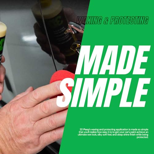 3D POXY Montan Wax Sealant – Long Lasting Hybrid Car Wax for High Gloss Finish & Paint Protection | Non-Staining Formula | Easy to Apply | Made in USA |8 oz - size: 8 Ounce (Pack of 1)