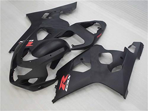 YTL Matte Black Full Fairing Fit for Suzuki 2004-2005 GSXR 600/750 - color: 004 Matte Black
