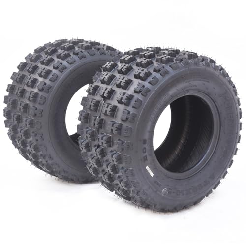 23x7-10 ATV/UTV Tires Sand Off-Road Tires 23x7-10, All Terrain 15mm Tread Depth 23x7x10, 6 PR,Set of 2 ATV Tires, Tubeless - size: AT23x7-10-6PR