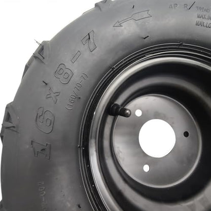 16×8-7 left Tires Wheels with Rim For 50-125cc TAO TAO ATV Go-Kart ATV.