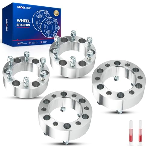 KAX 6x5.5 Lug-Centric Wheel Spacers 2 inch for Nissan Titan - color: Silver, size: 6x5.5 -108mm -M12x1.25 -2" thick -4pcs