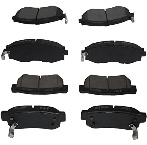 Replacement for Brake Pads Front,Rear Ceramic Hyundai Sonata 2002/2003, Kia Optima 2001/2002 (D485,D813) - style: D485-D813