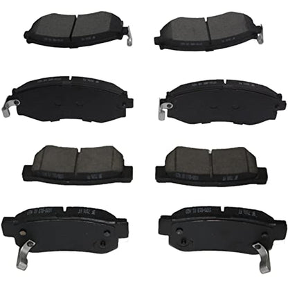 Replacement for Brake Pads Front,Rear Ceramic Hyundai Sonata 2002/2003, Kia Optima 2001/2002 (D485,D813) - style: D485-D813